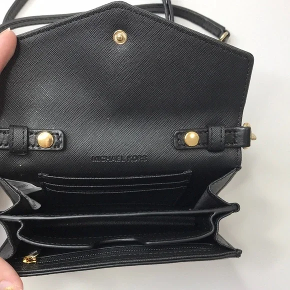 MICHAEL MICHAEL KORS Brown Printed Haircalf Phone Crossbody - Picture 3 of 4